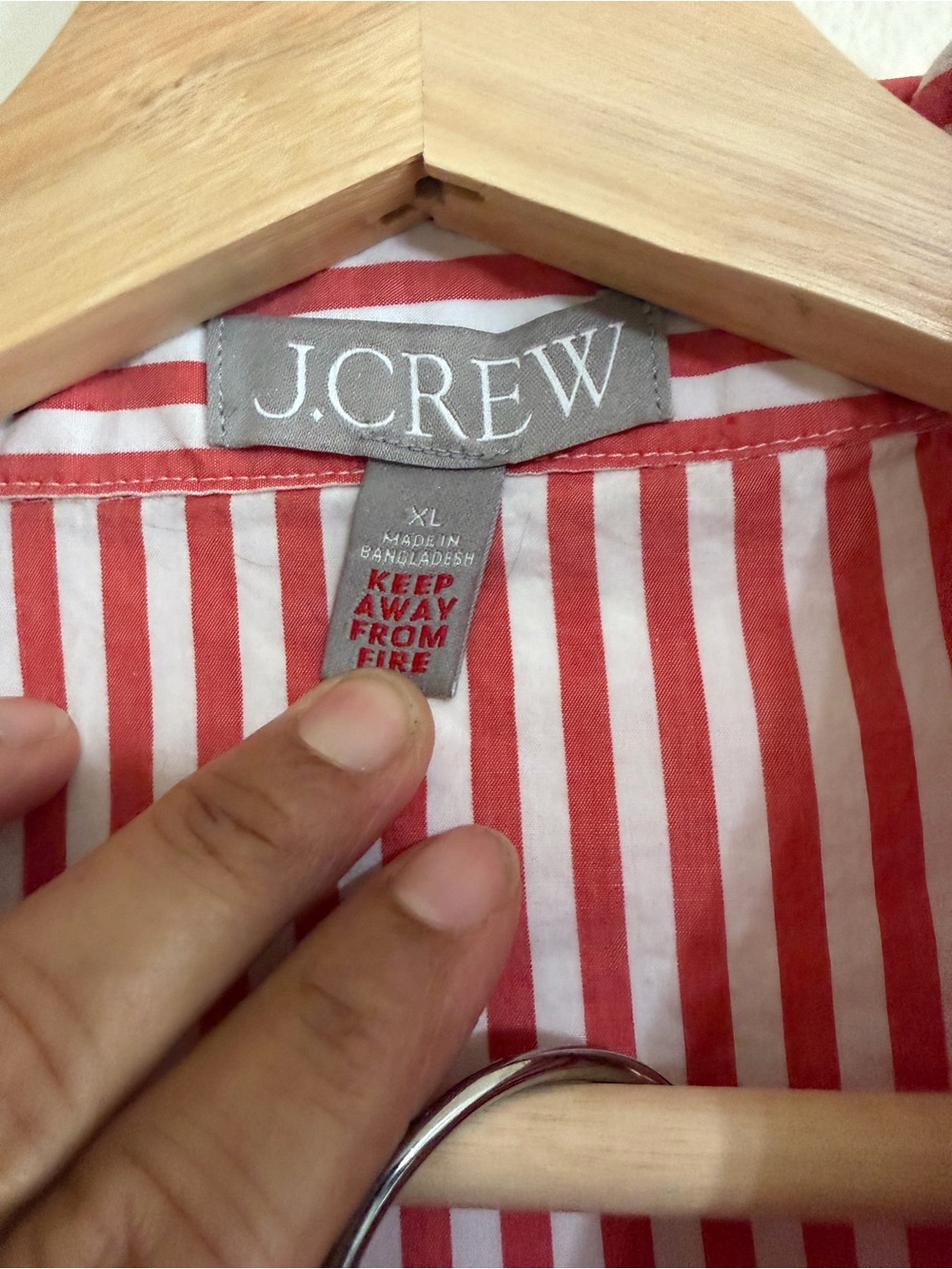 J. Crew Pink & White Striped Button-Front Pajama Set - Picture 5 of 6
